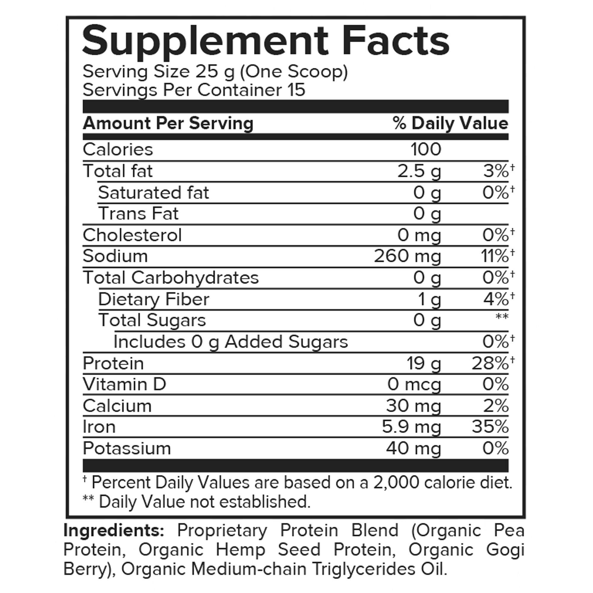 Vegan Protein Blend - Unflavored (15 Servings)  | GNC