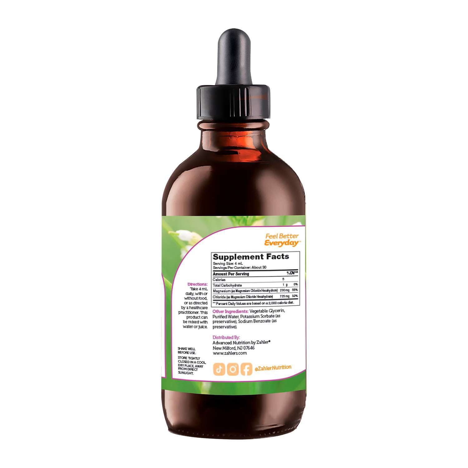 Magnesium Liquid - Unflavored - 4 fl oz (30 Servings)