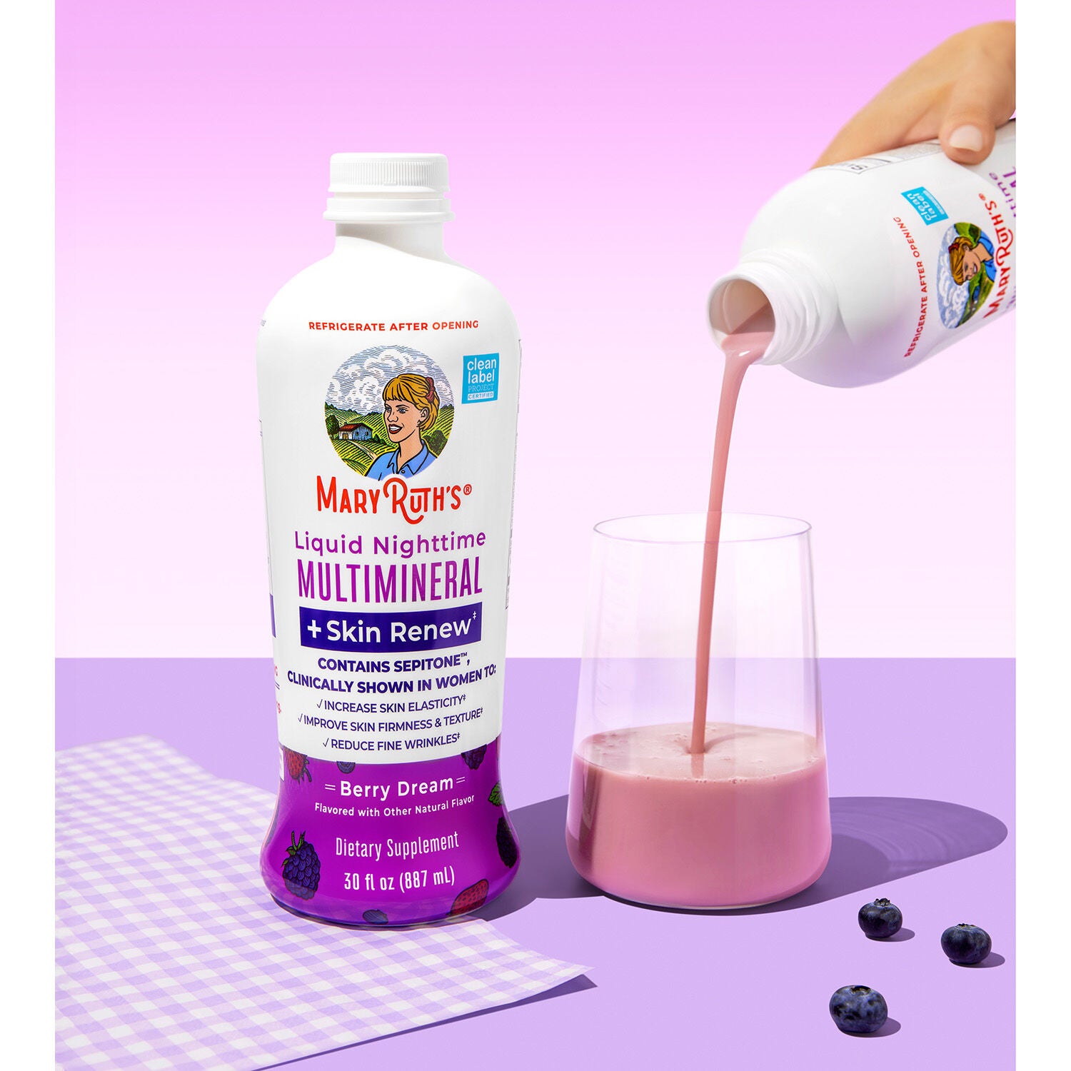 Liquid Nighttime Multimineral + Skin Renew - Berry Dream - 30 fl oz (30 Servings)  | GNC