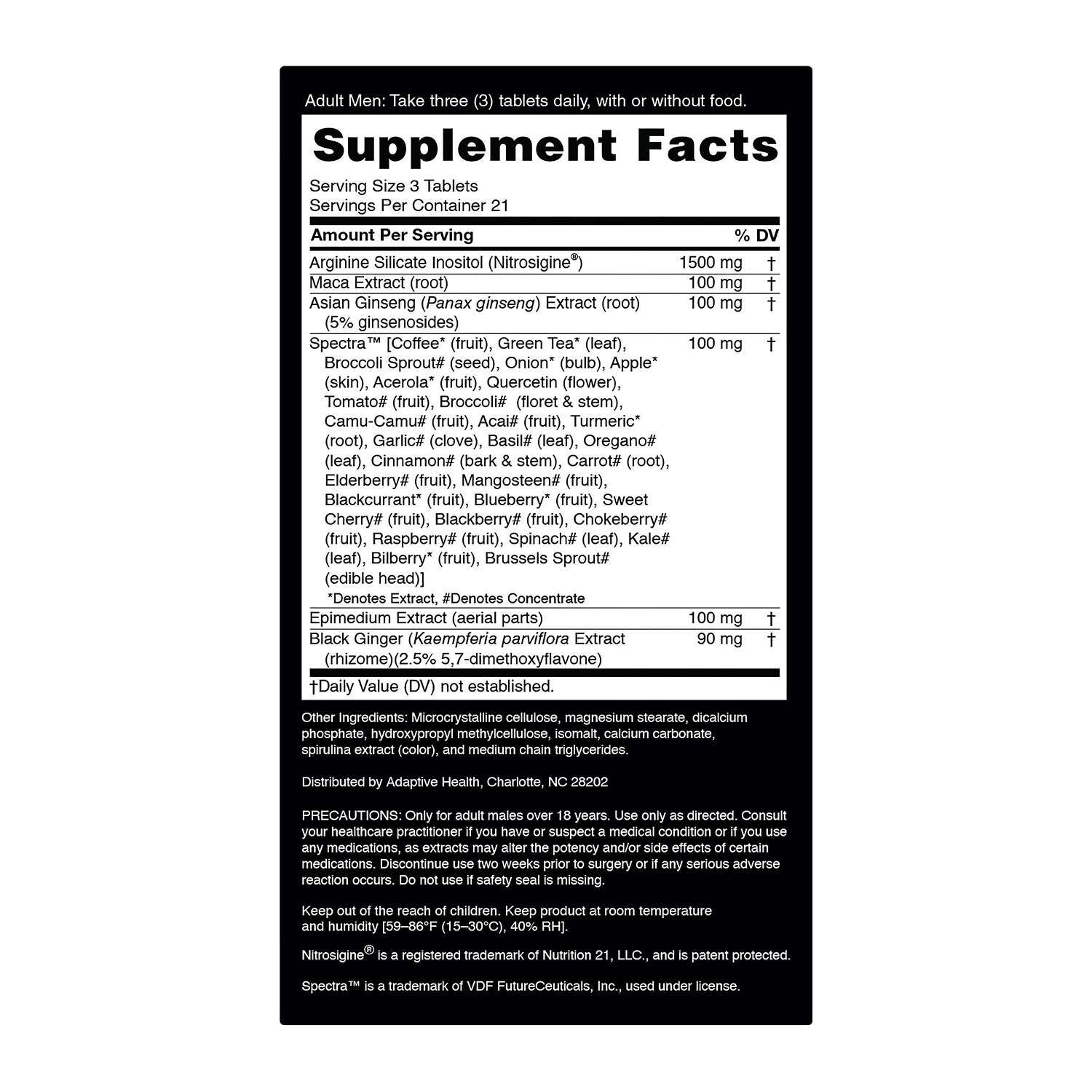 Perform: Sexual Vitality Booster - 63 Tablets (21 Servings)