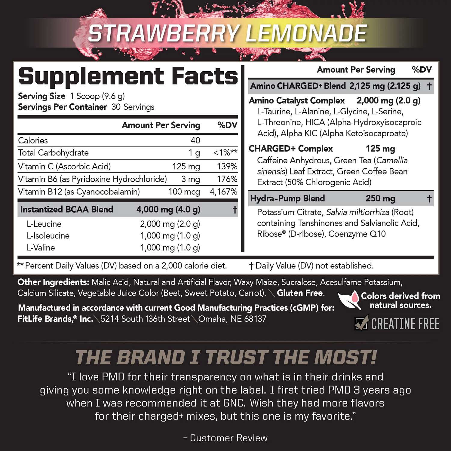 BCAA Charged+ - Strawberry Lemonade (30 Servings)