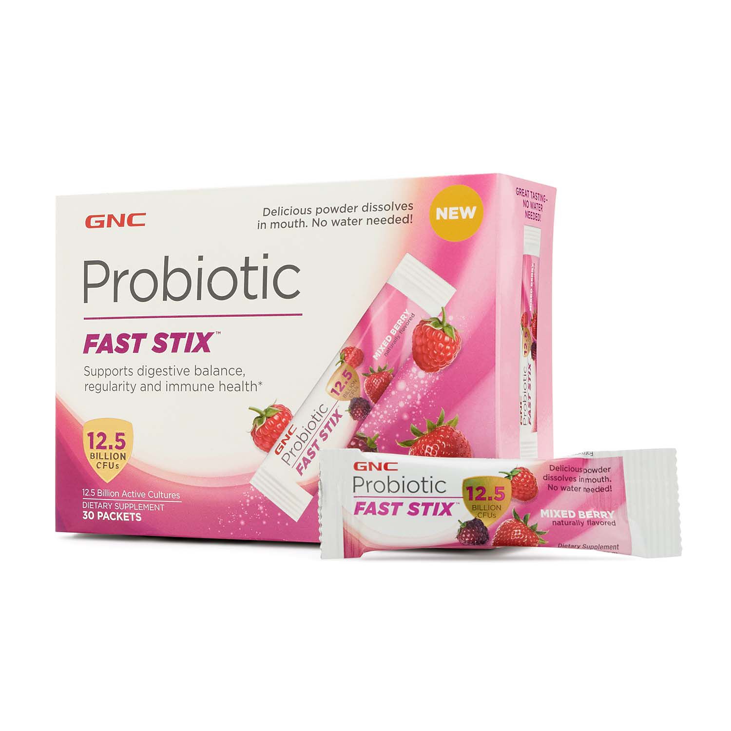 Gnc Probiotic Fast Stix Mixed Berry Gnc