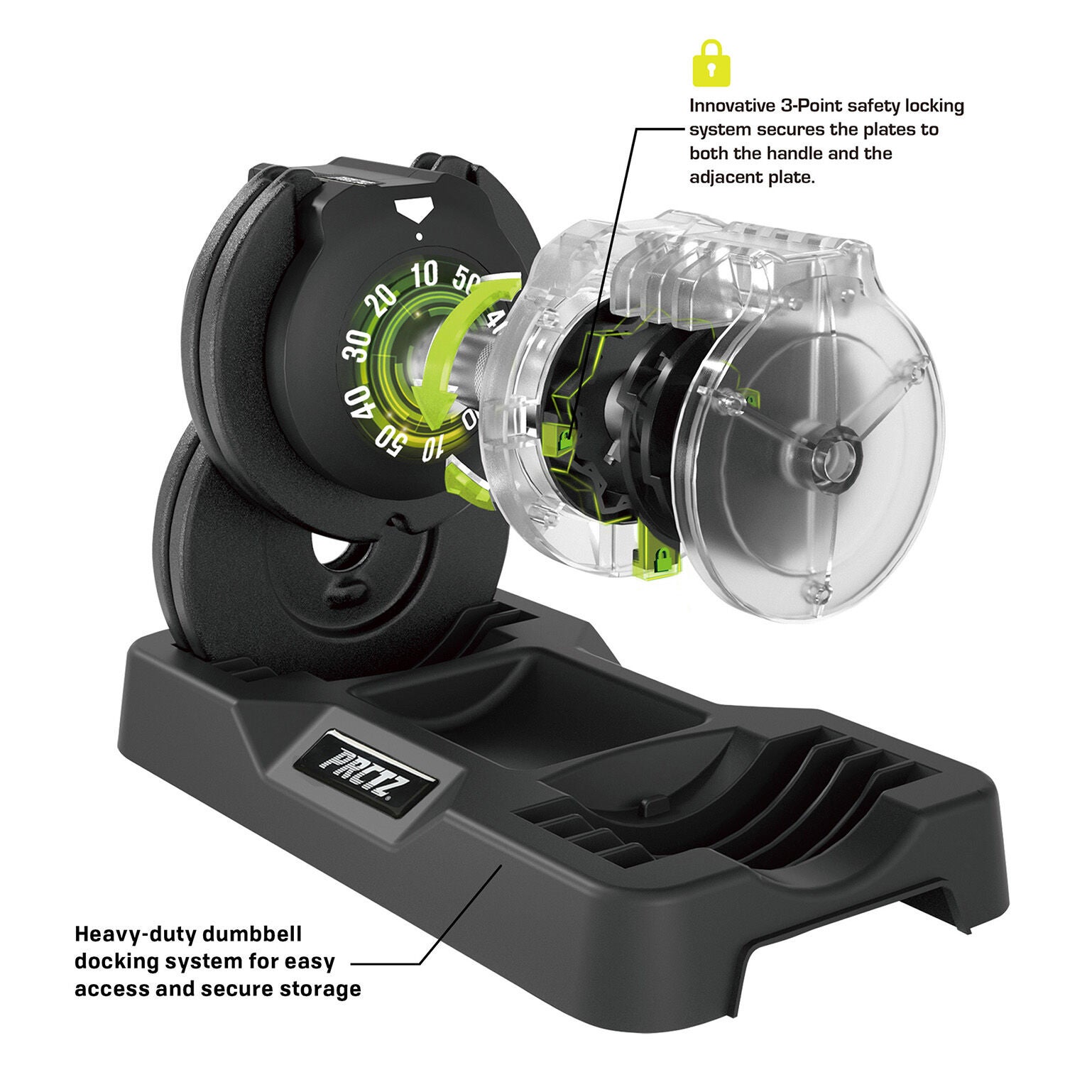 PRCTZ 10 50 lb Adjustable Dumbbell GNC