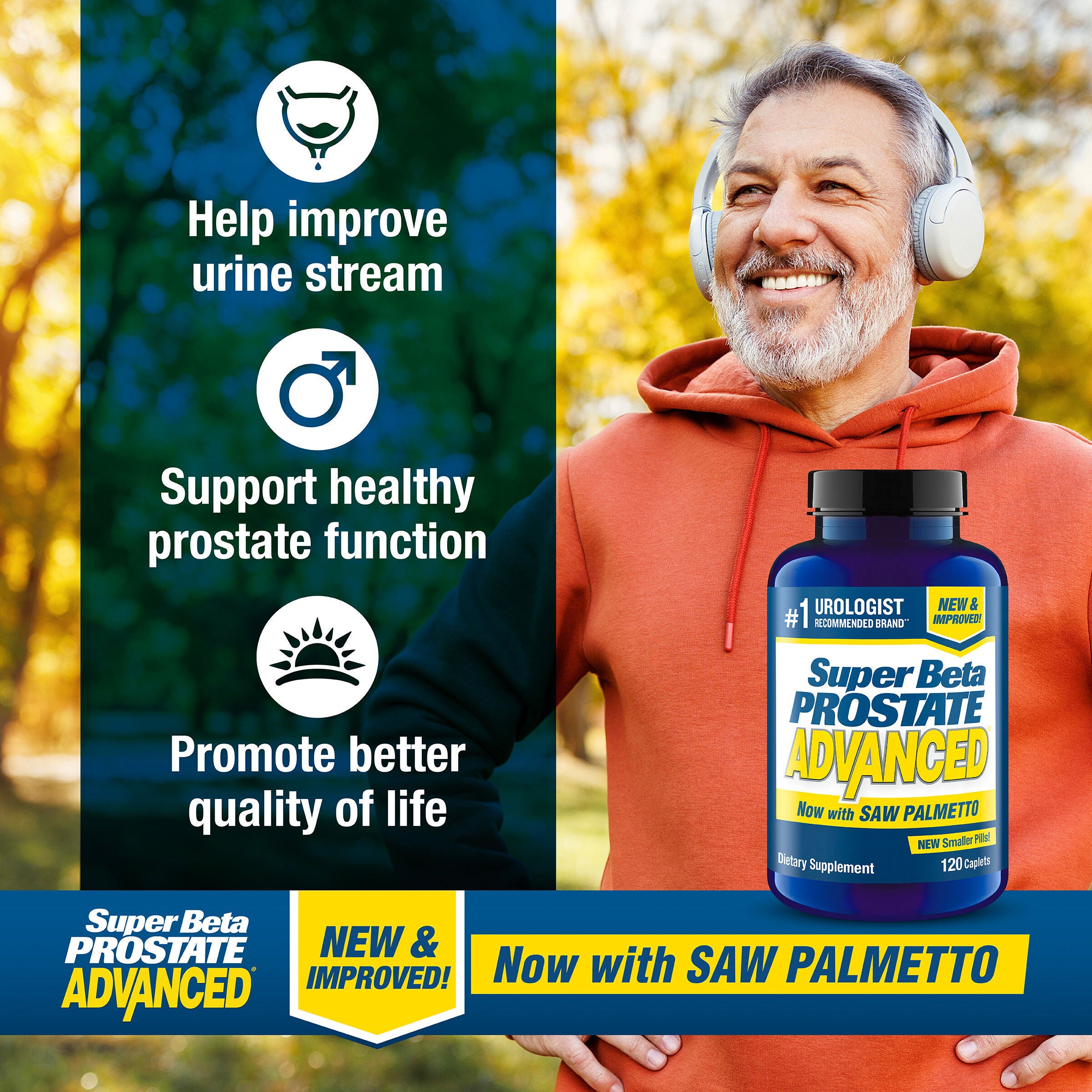 Super Beta Prostate Advanced - 120 Caplets - Beta-Sitosterol For Men's Health (EXP 07/2027)