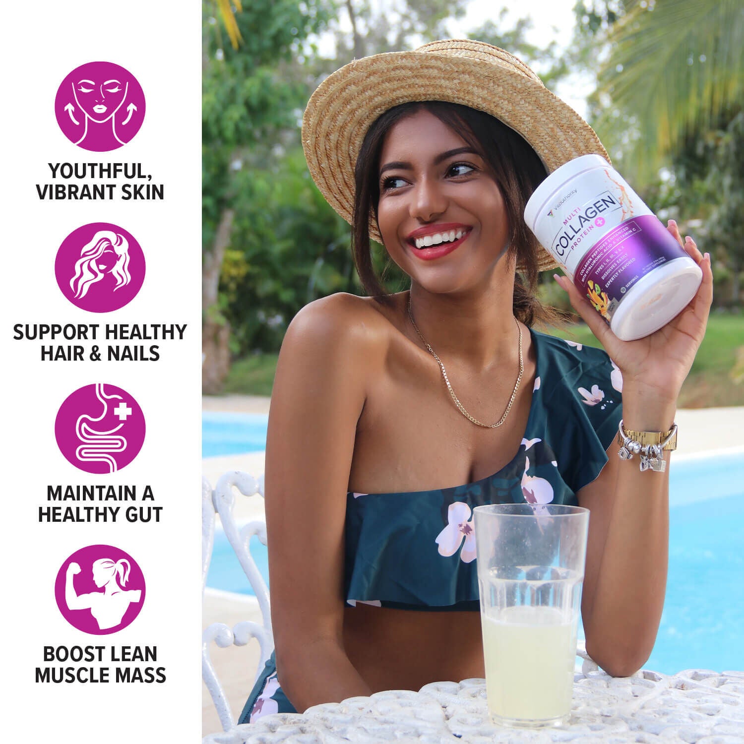 Vitauthority - Multi Collagen Protein Powder - Tropical Punch (30