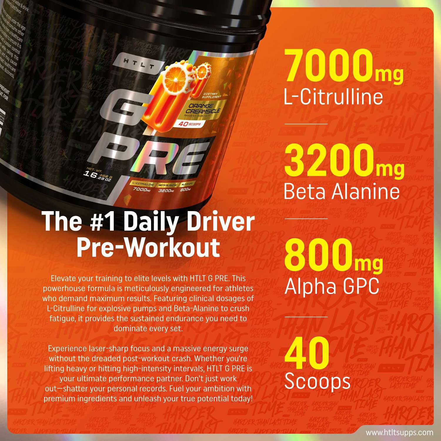 G-Pre - Orange Creamsicle (40 Servings) Orange Creamsicle | GNC