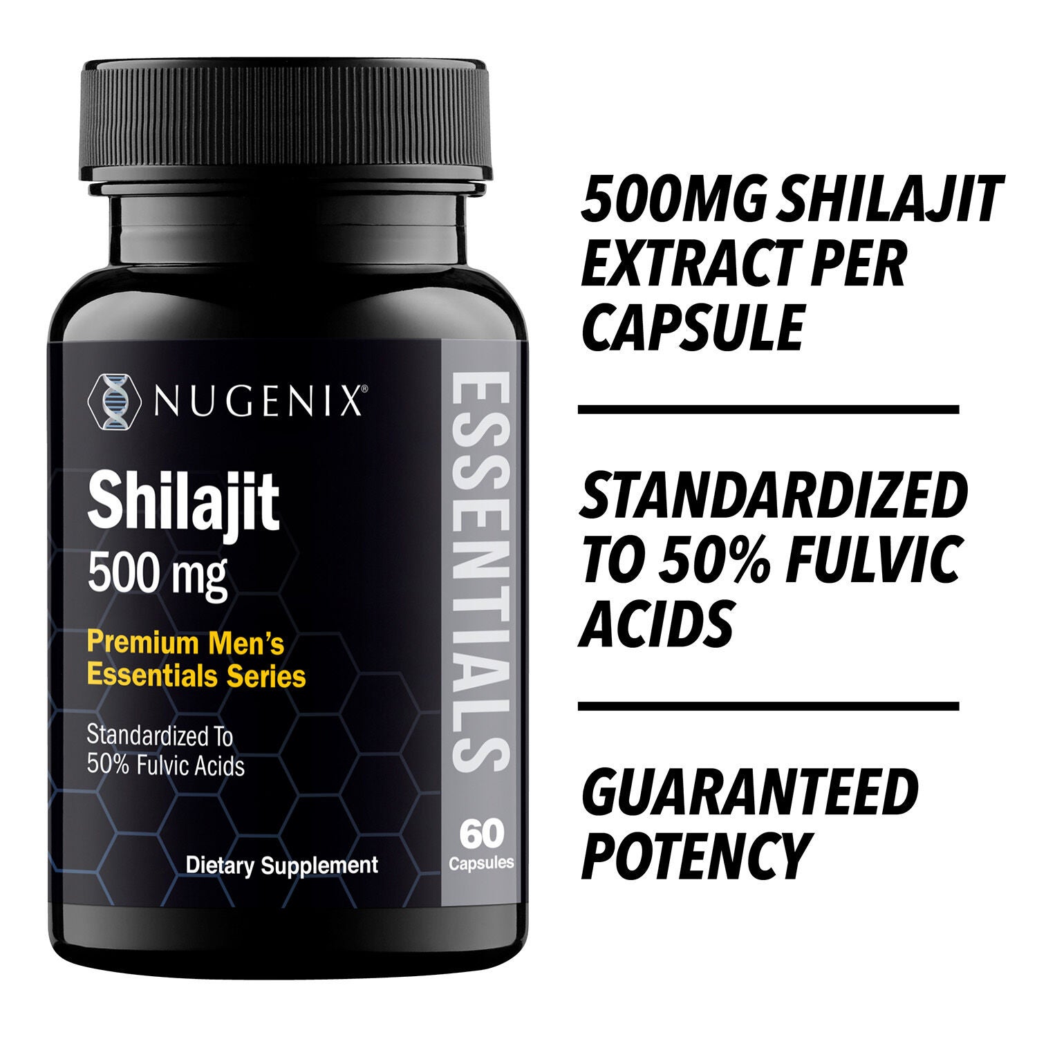 Shilajit 500mg - 60 Capsules (60 Servings)