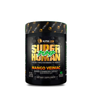 Superhuman Pump Stim-Free Pump Pre-Workout - Mango Strawberry Sherbet &#40;24 Servings&#41; Mango Strawberry Sherbet | GNC