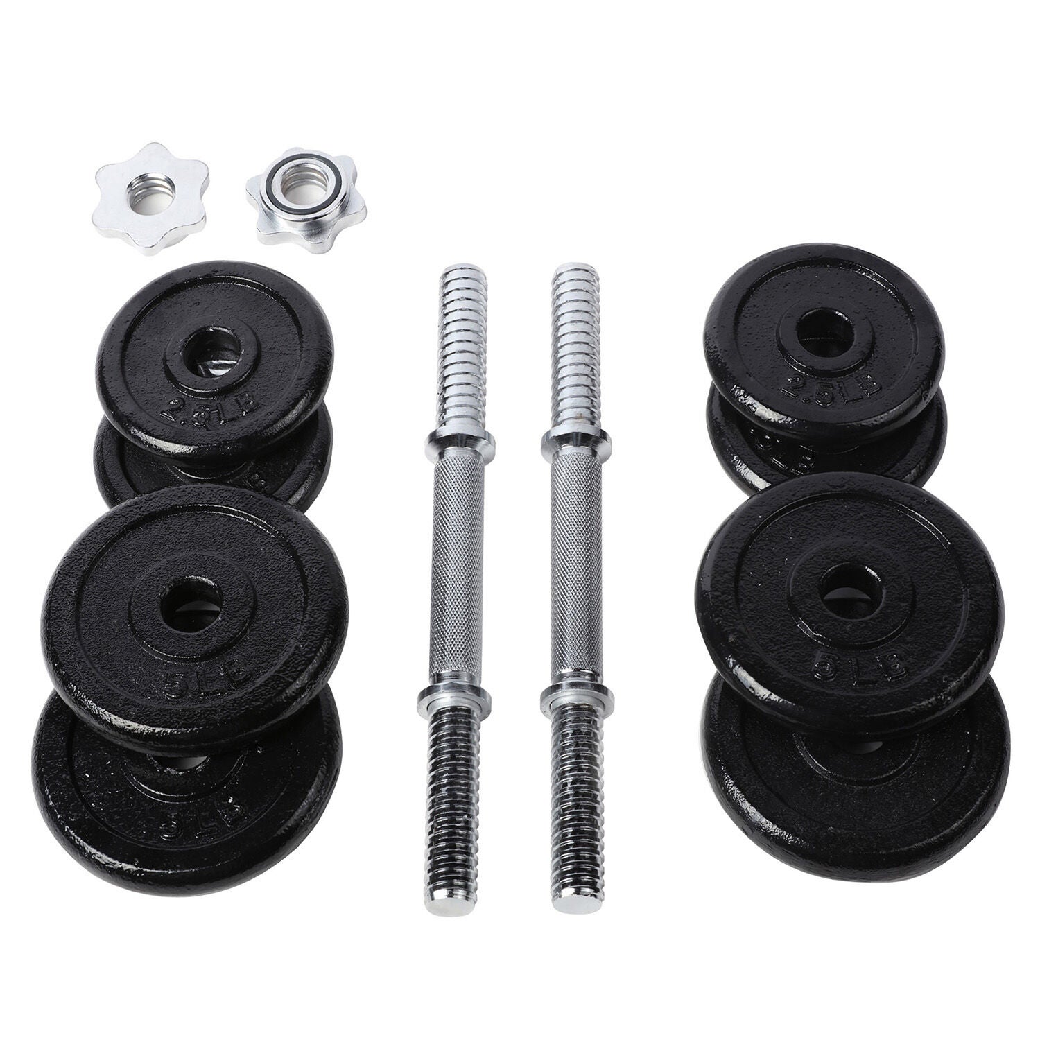 40lb Cast Iron Adjustable Dumbbell Set  | GNC