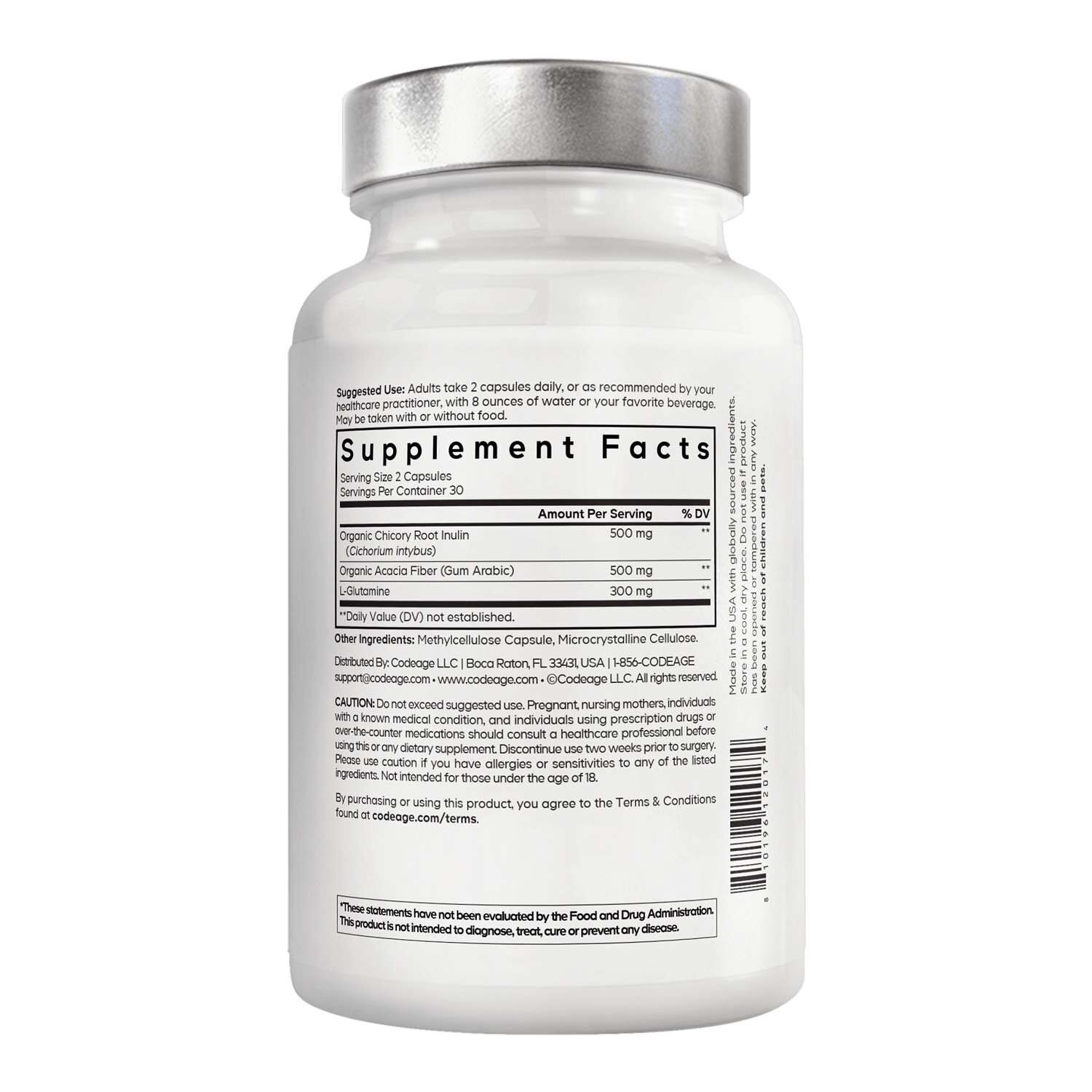 Prebiotic Fiber+ - 60 Capsules (30 Servings)