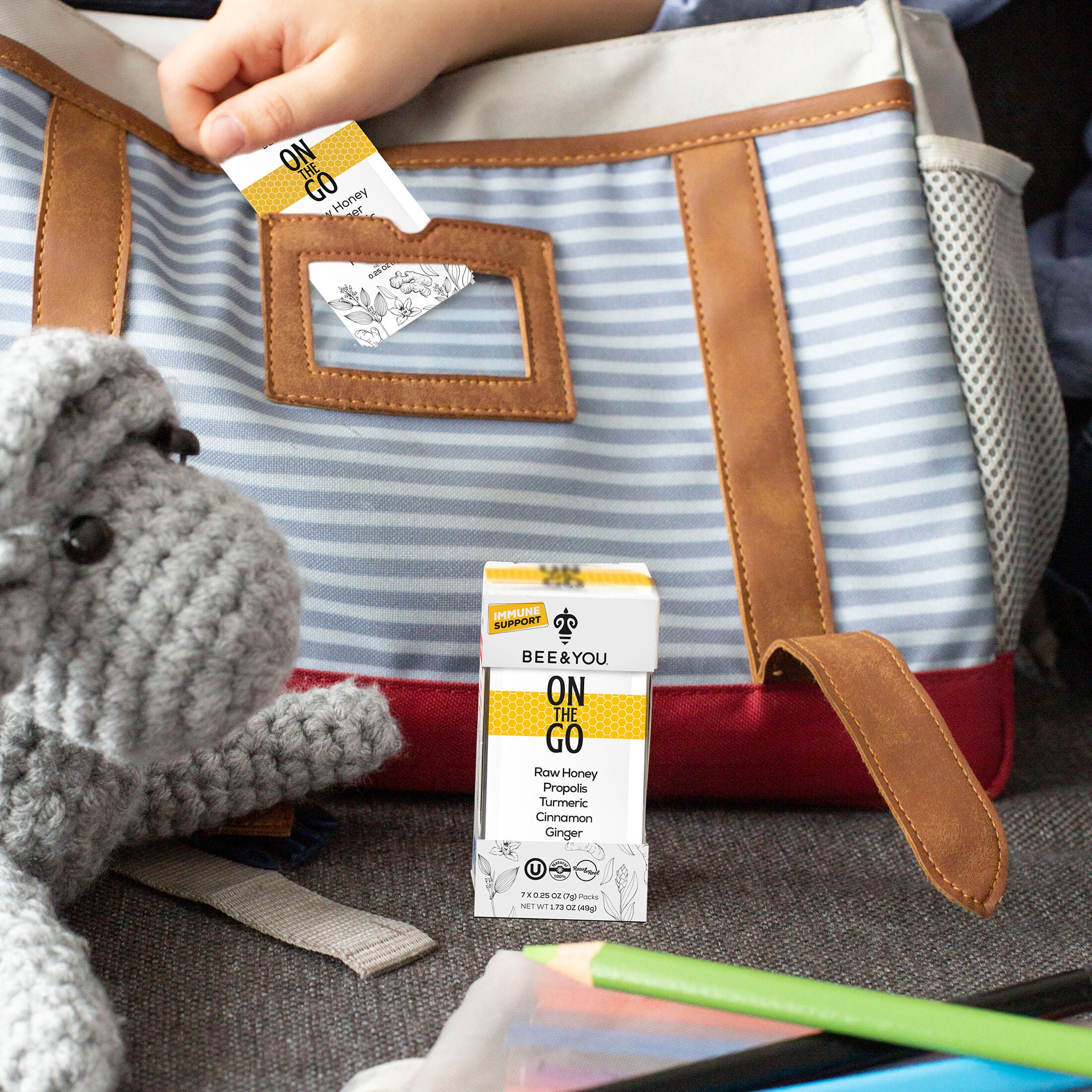 On The Go Immune Support Raw Honey Single Serve Packets - 0.25 oz. (12 Packets)  | GNC