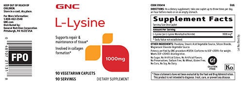 gnc l lysine 1000mg gnc