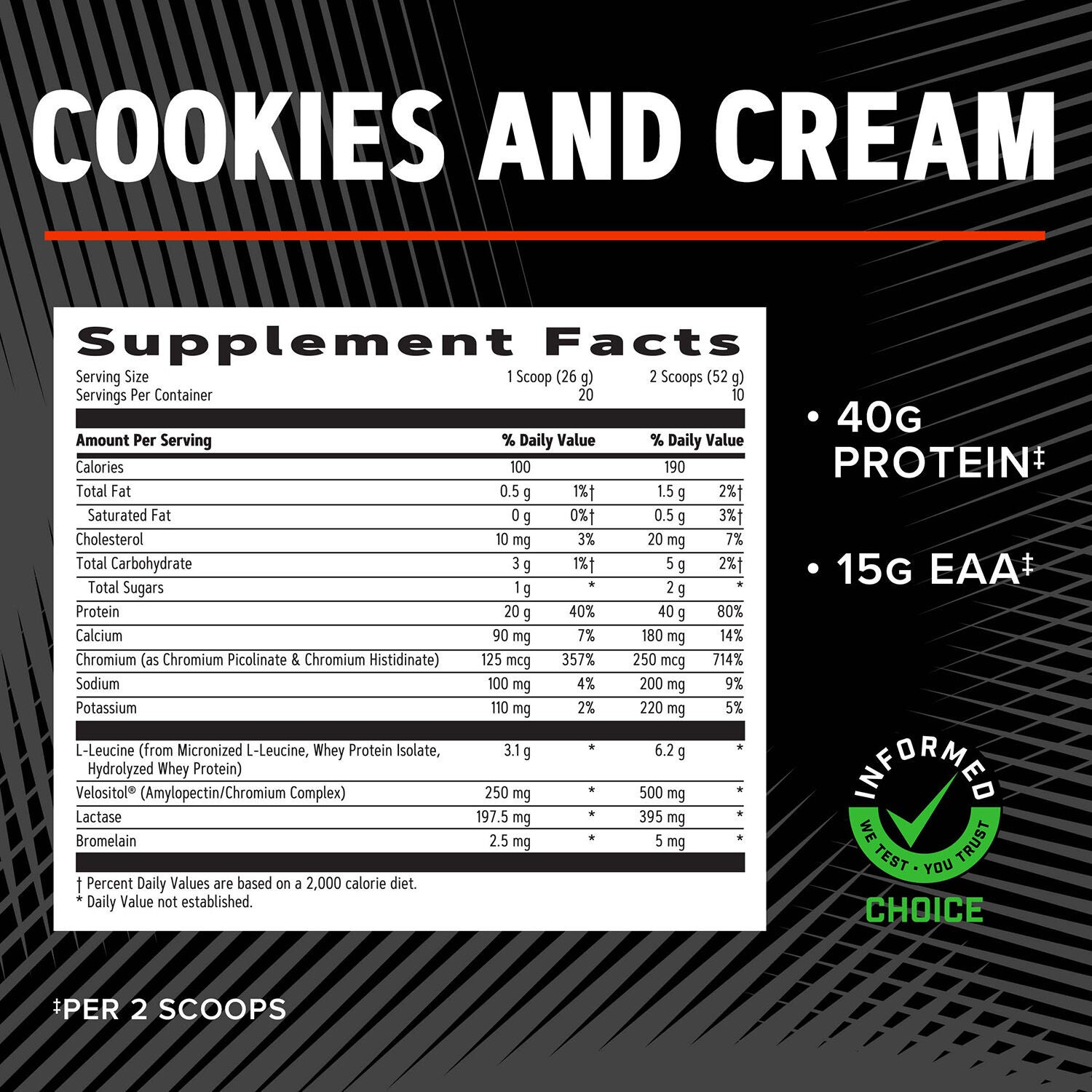 Wheybolic&trade; - Cookies and Cream (10 Servings)