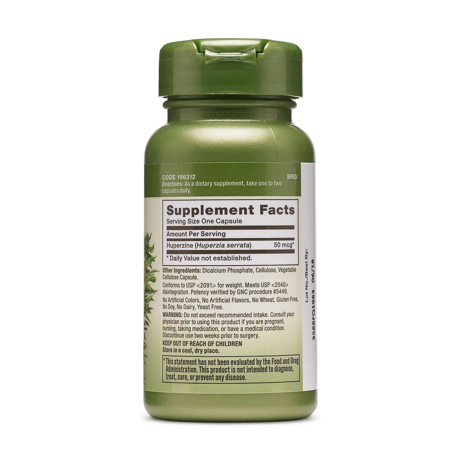 Huperzine A 50 MCG - 50 Capsules (50 Servings)  | GNC
