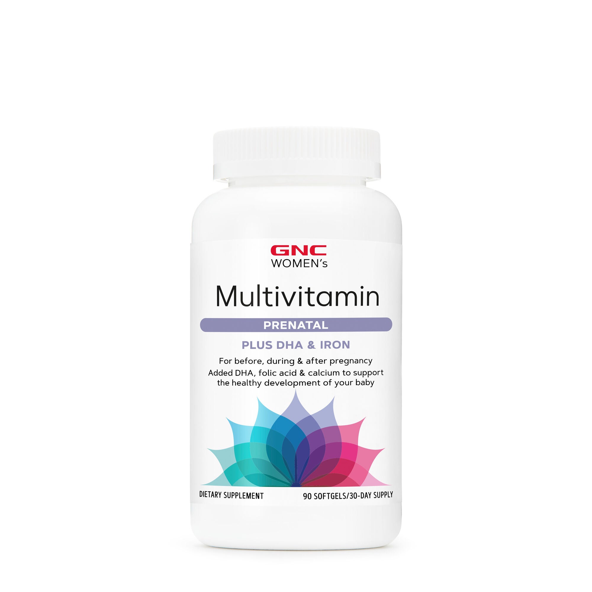 Multivitamin Prenatal Formula with DHA & Iron - 90 Softgels (30 Servings)