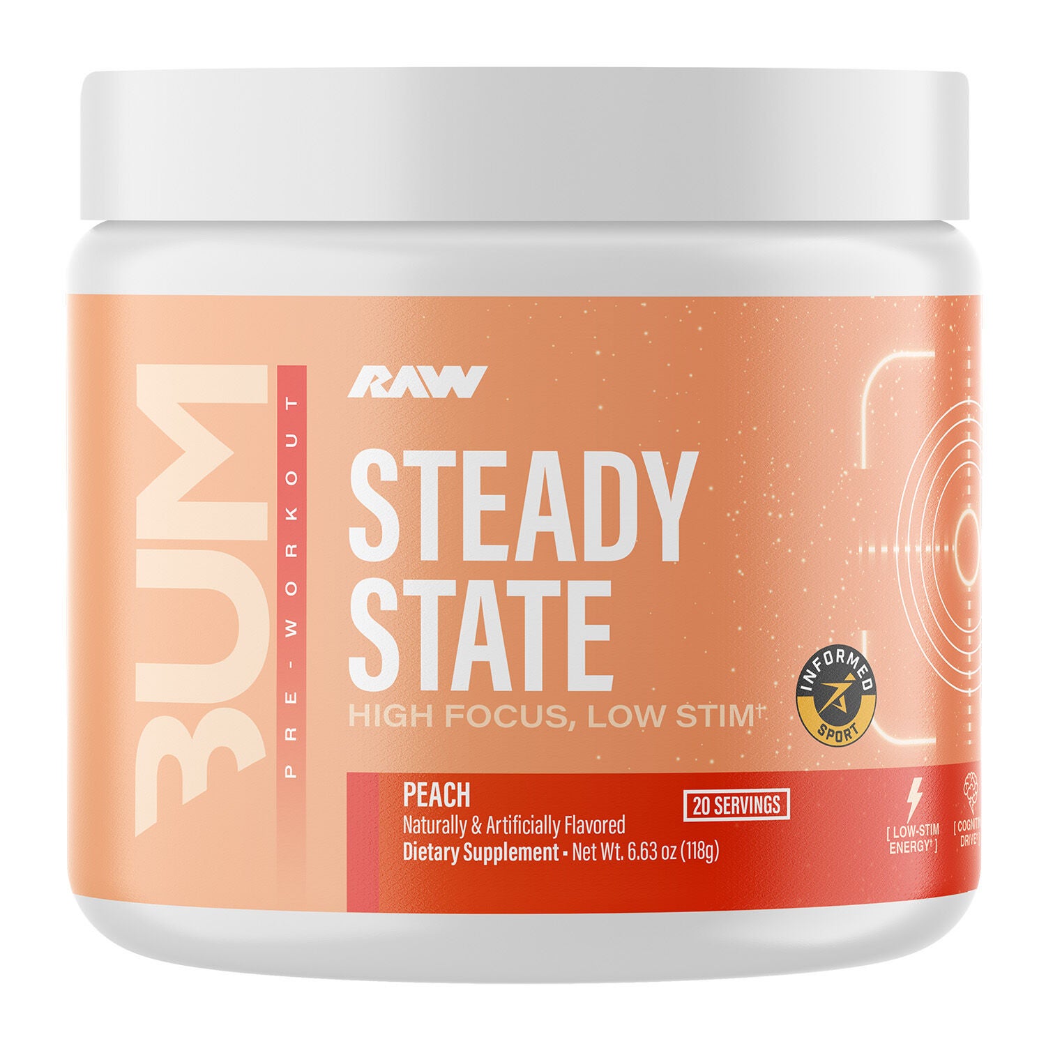 Steady State Pre-Workout - Peach (20 Servings) Peach | GNC