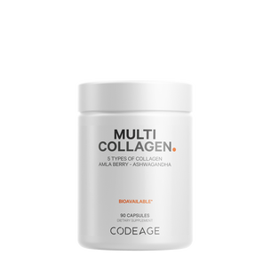 Hydrolyzed Multi Collagen Peptides Type I - II - III - V and X + Vitamin C - 90 Capsules &#40;30 Servings&#41;  | GNC