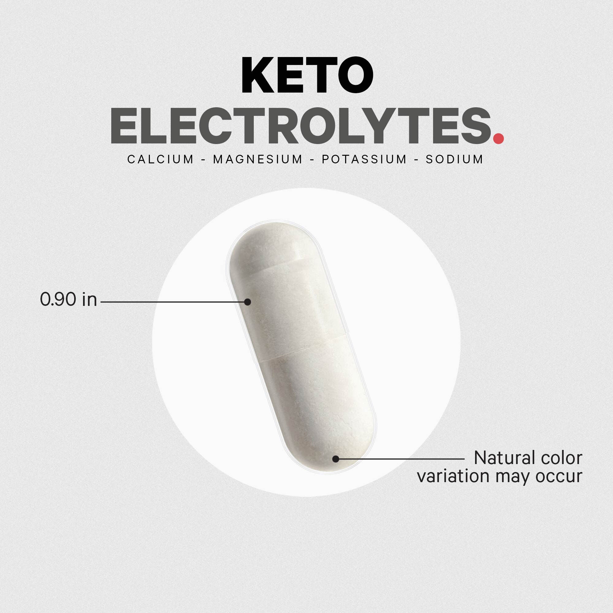 Keto Electrolytes Vegan Ketogenic Minerals Hydration Formula - 180 Capsules (90 Servings)  | GNC