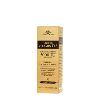Solgar Liquid Vitamin D3 Cholecalciferol 5000 Iu Natural Orange Flavor