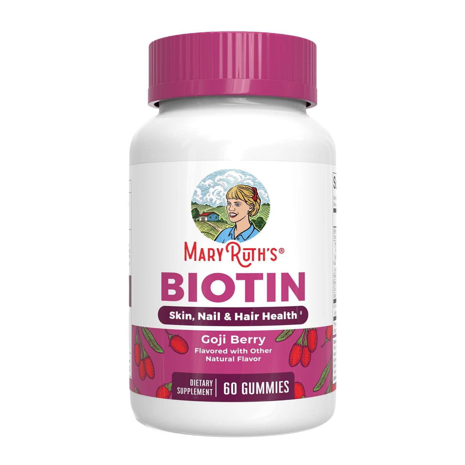 Biotin Gummies - Goji Berry - 60 Gummies (60 Servings) | GNC
