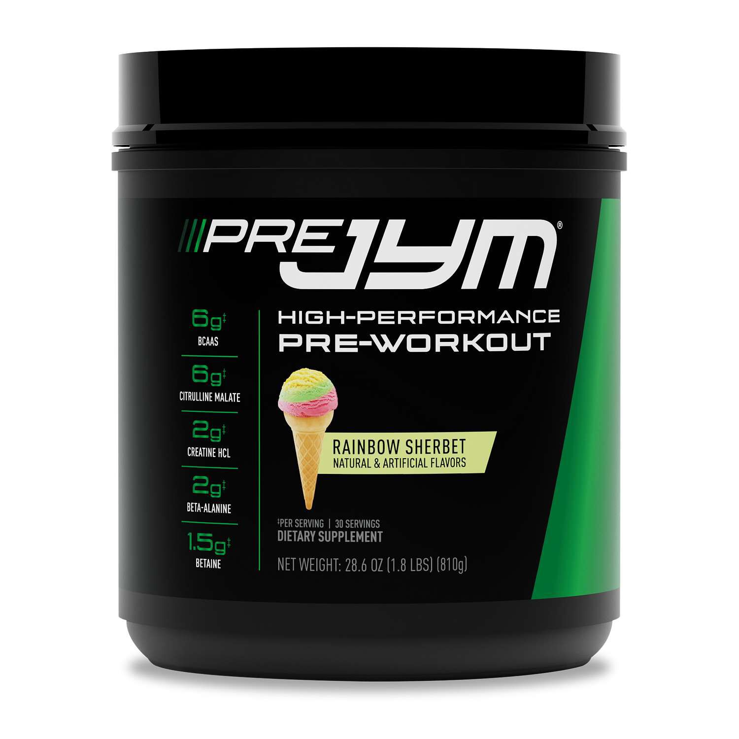 Pre Jym Pre-Workout - Rainbow Sherbet&nbsp;(30 Servings) Rainbow Sherbet | GNC
