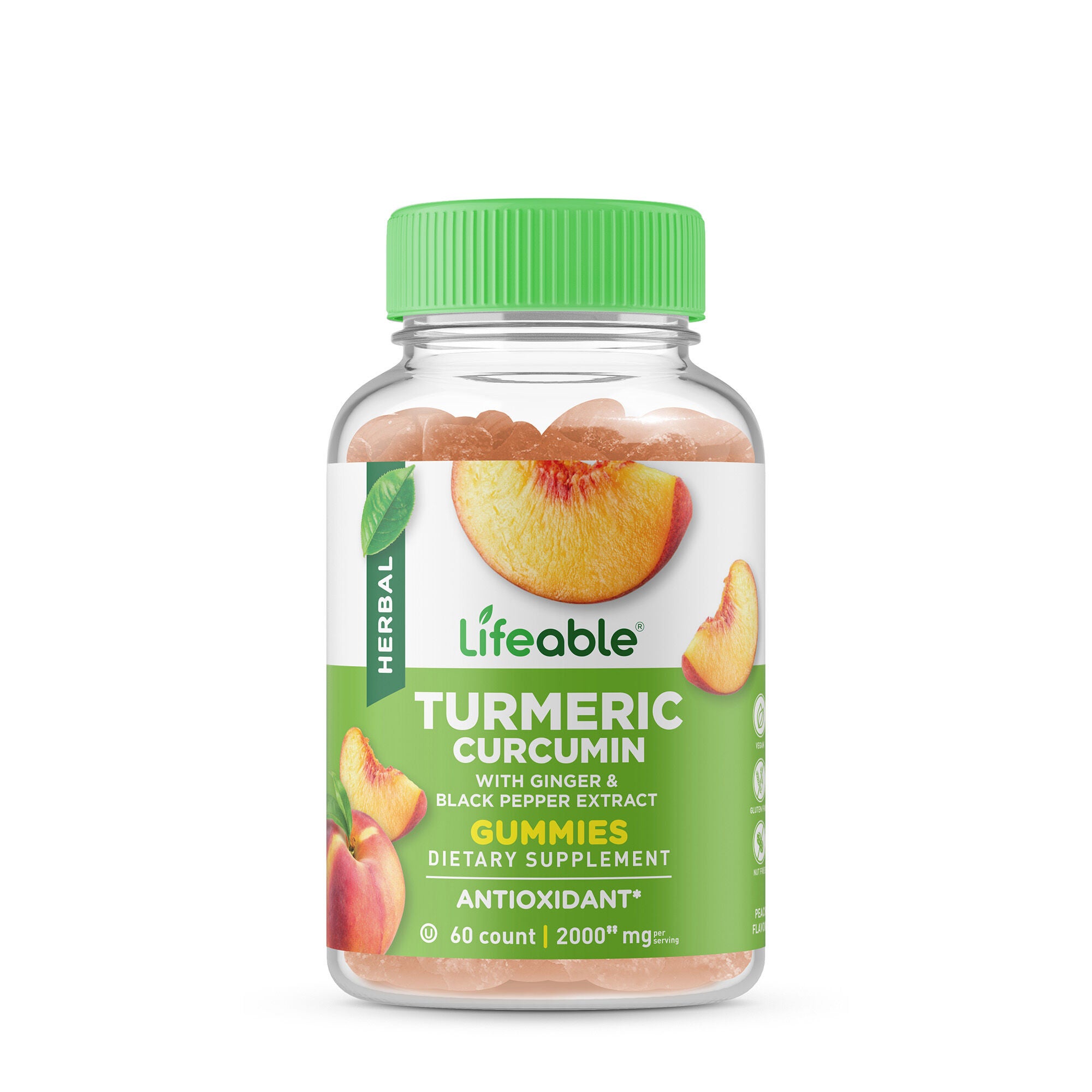Turmeric Curcumin 2000mg 60 Gummies (30 Servings) GNC