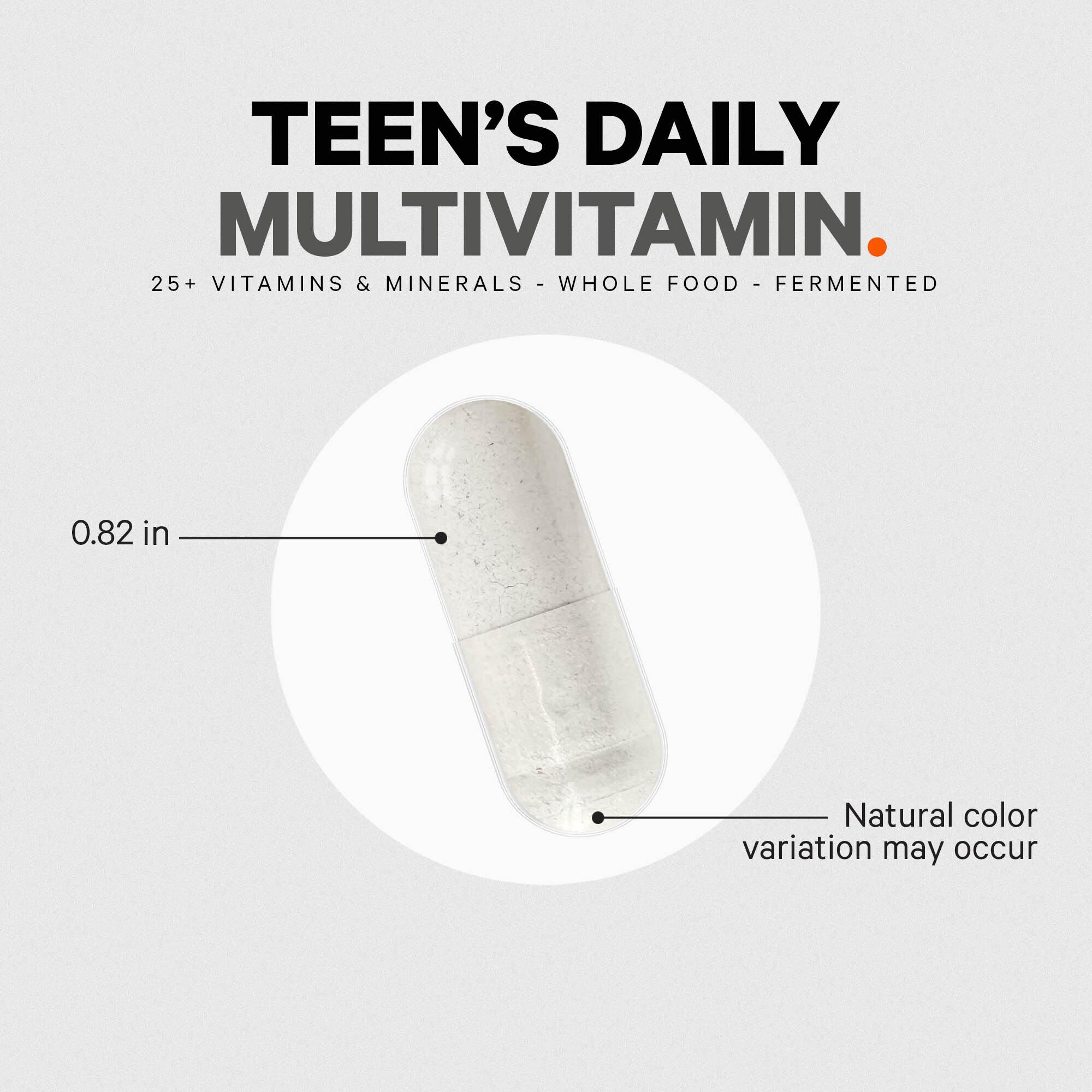 Teen Fermented Vegan Multivitamin - 60 Capsules (30 Servings)  | GNC