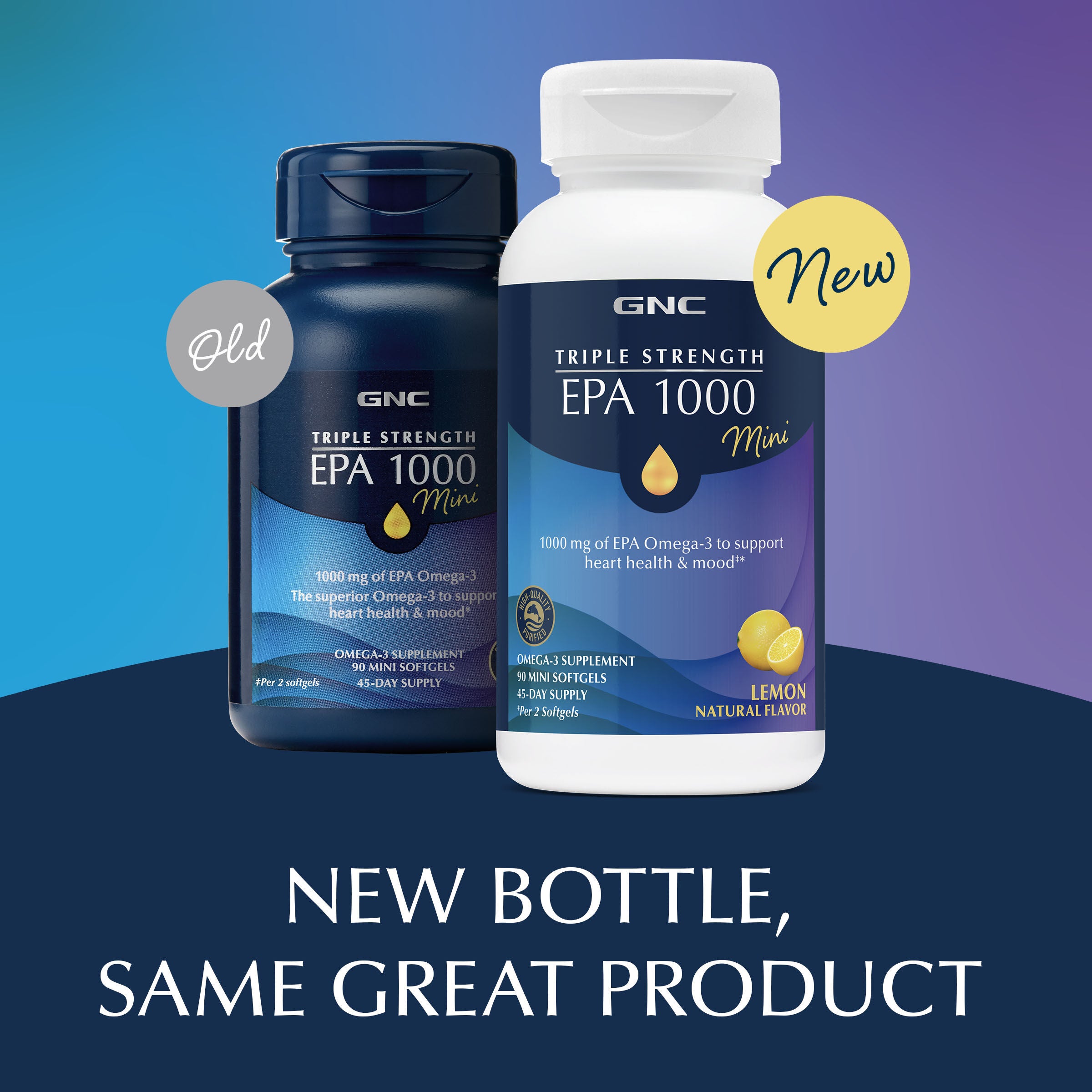 Triple Strength EPA 1000mg - 90 Mini Softgels (45 Servings)