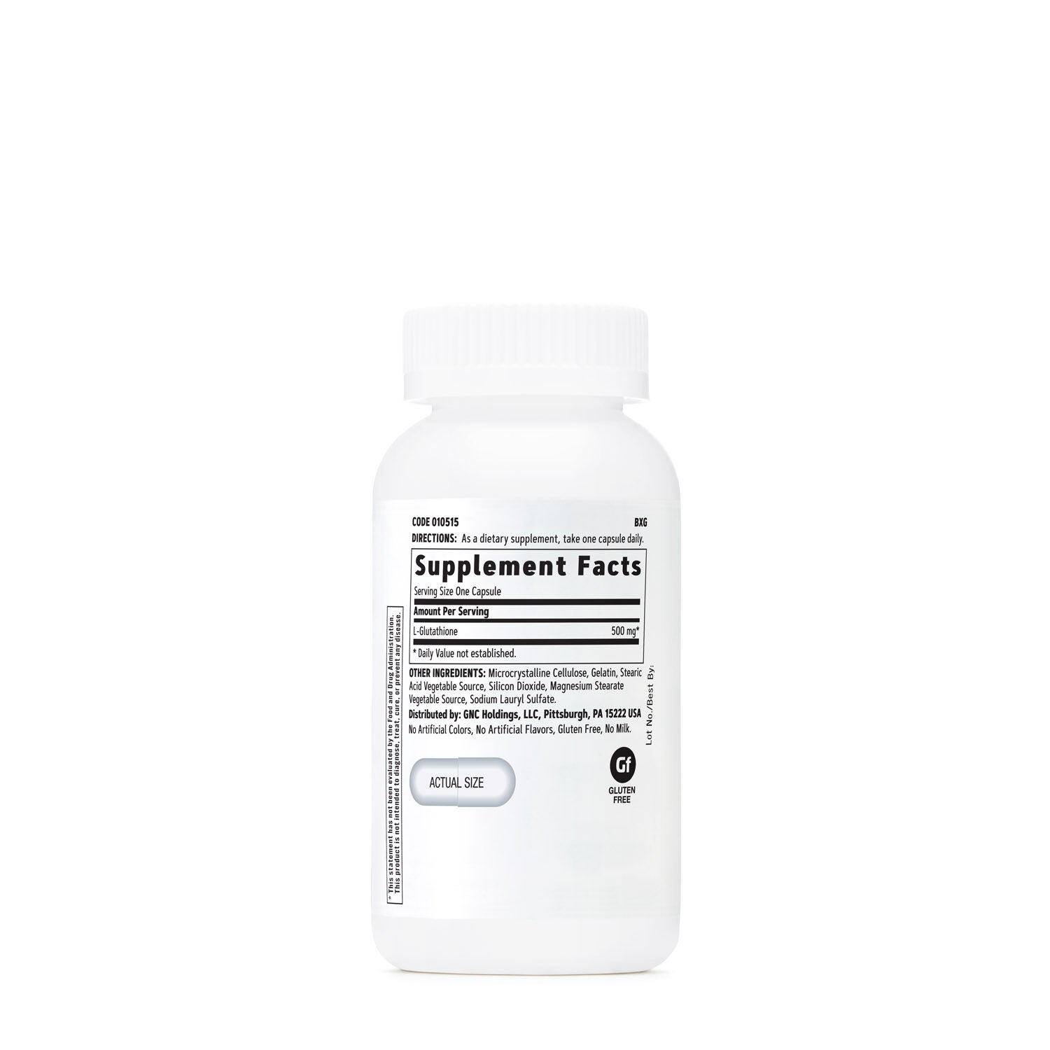 Glutathione 500mg - 60 Capsules (60 Servings)  | GNC