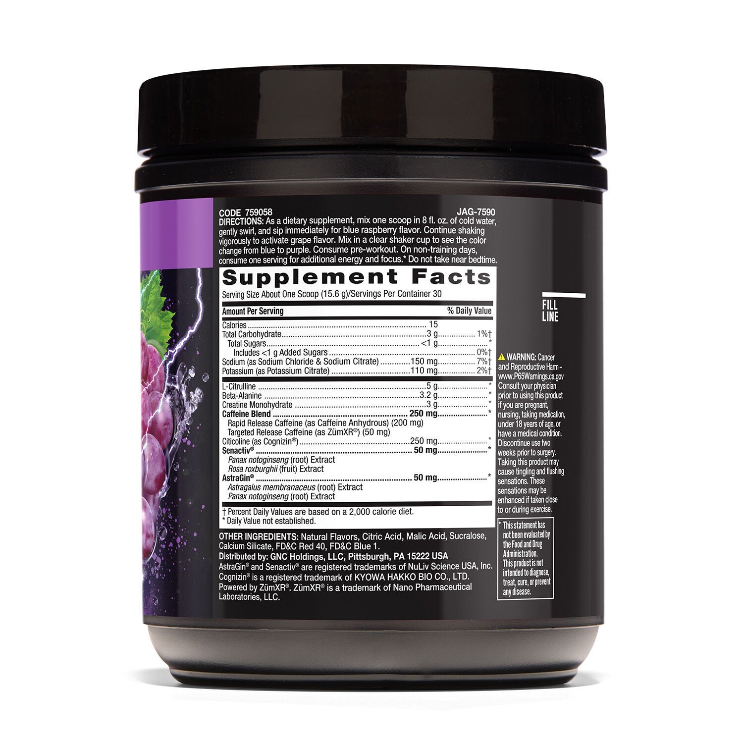 Lit&trade; V2 Pre-Workout - Blue Raspberry to Grape (30 Servings) Blue Raspberry to Grape | GNC