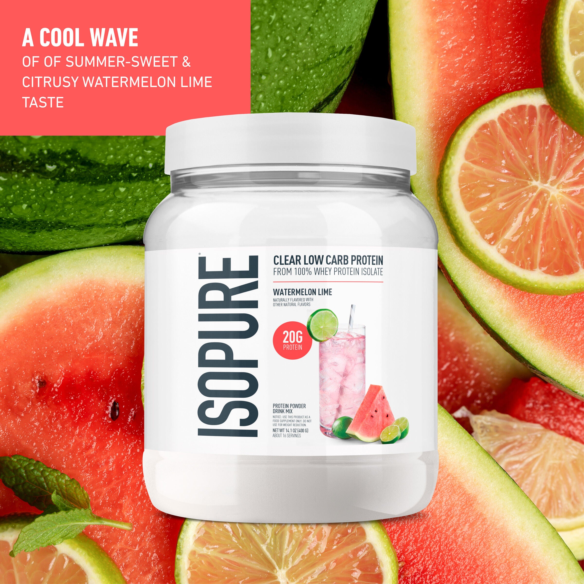 Clear Protein Powder - Watermelon Lime (16 Servings) Watermelon Lime | GNC