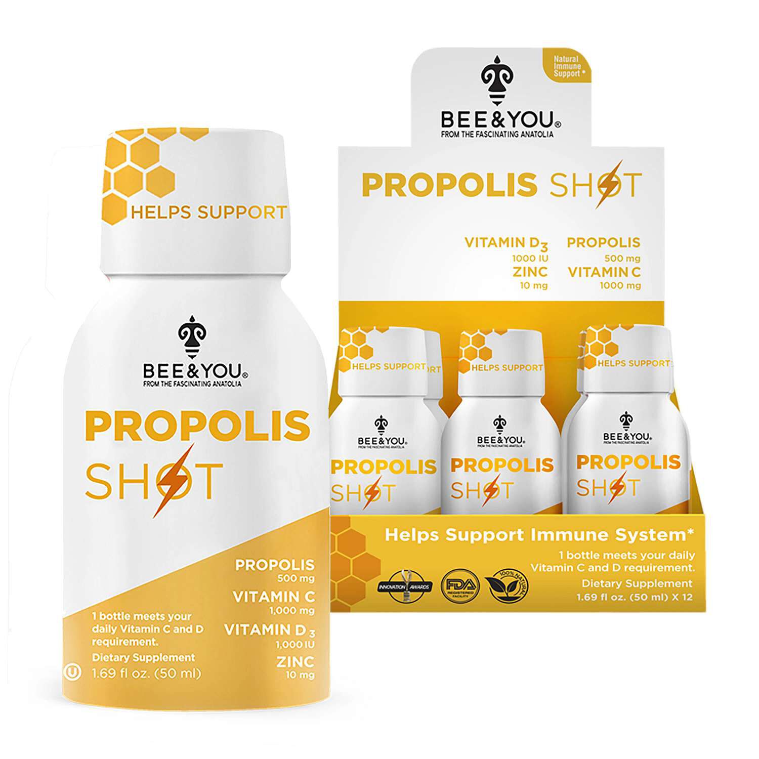 Immune Support Propolis Shot - 1.69 oz. (12 Bottles)  | GNC