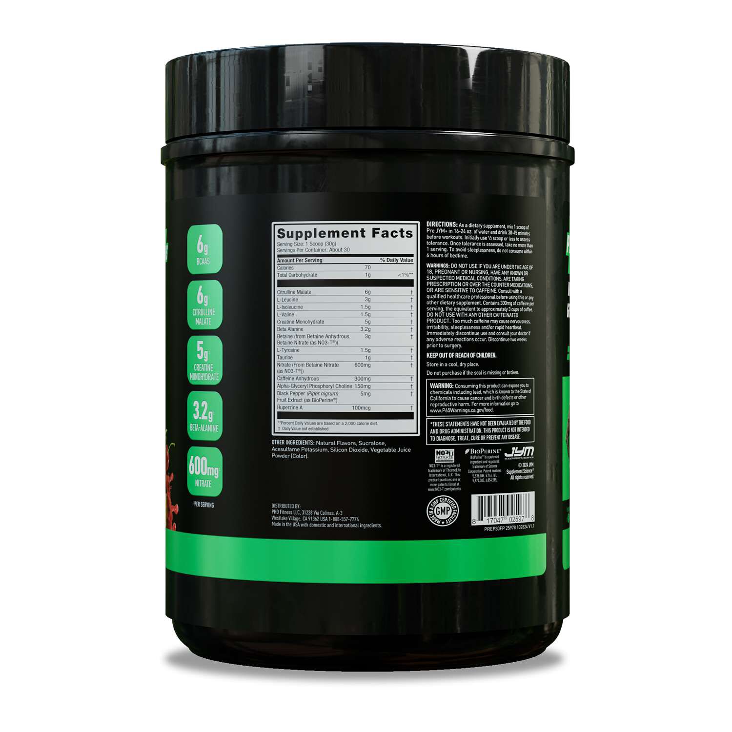 Pre Jym Plus Pre-Workout - Fruit Punch Blast (30 Servings)  | GNC