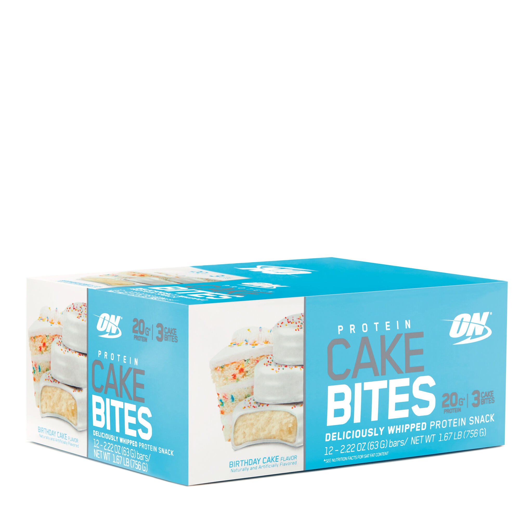 Optimum Nutrition Protein Cake Bites Birthday Cake Gnc