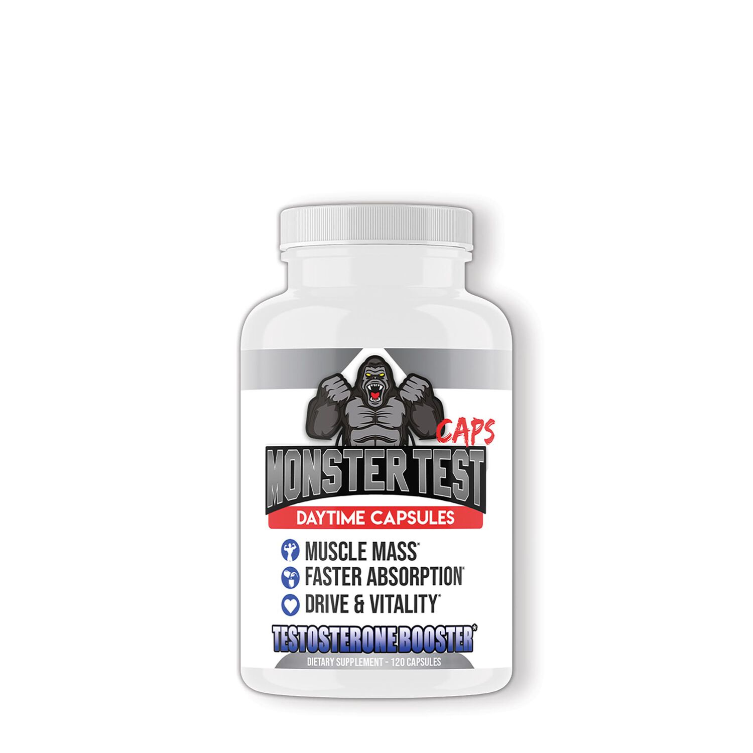 Monster Test Daytime - Testosterone Booster - 120 Capsules &#40;30 Servings&#41;  | GNC