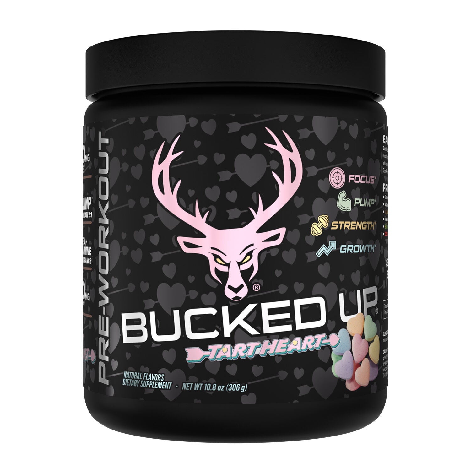 Bucked Up Pre-Workout Tart Heart Front