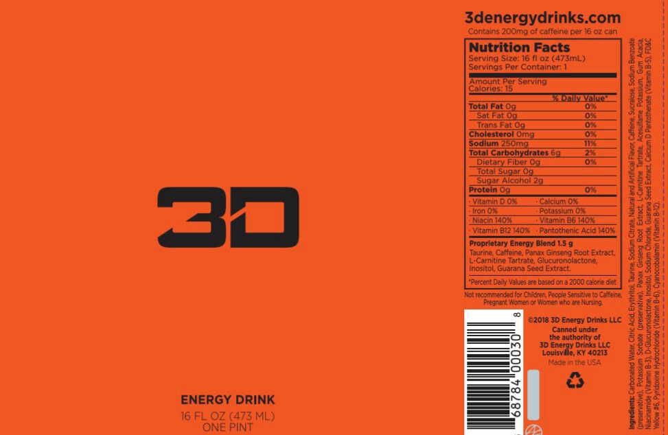 3d Energy Drink Orange Gnc