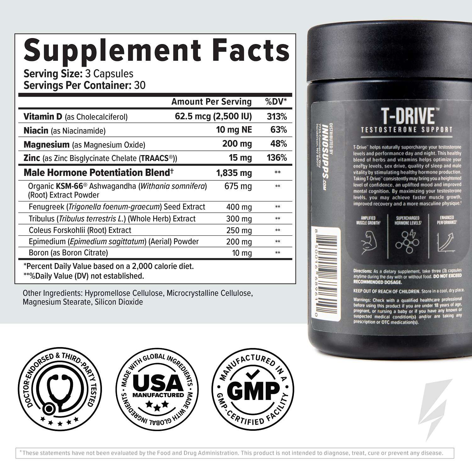 T-Drive&trade; - 90 Capsules (30 Servings)  | GNC