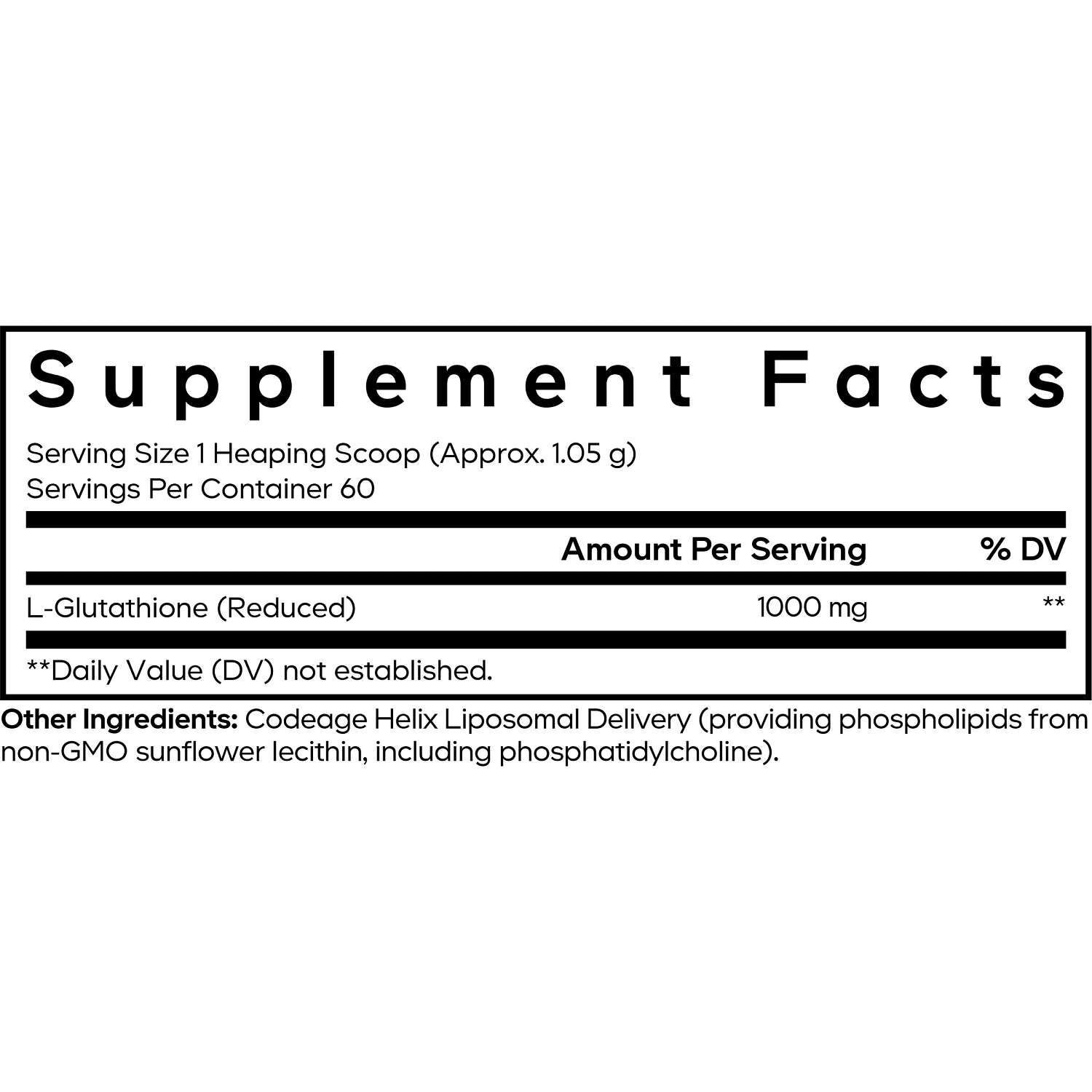 Liposomal Glutathione 1000mg - Unflavored (60 Servings)  | GNC