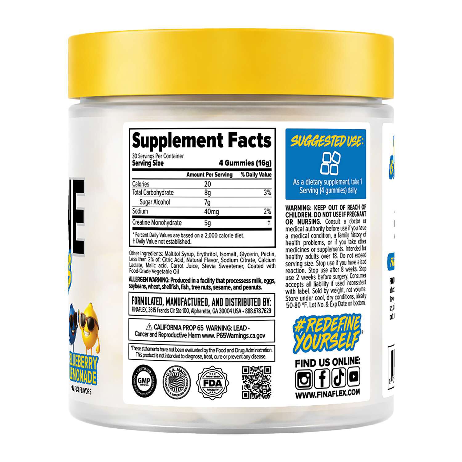 Creatine Gummies - Orange Burst 120 (30 Servings)