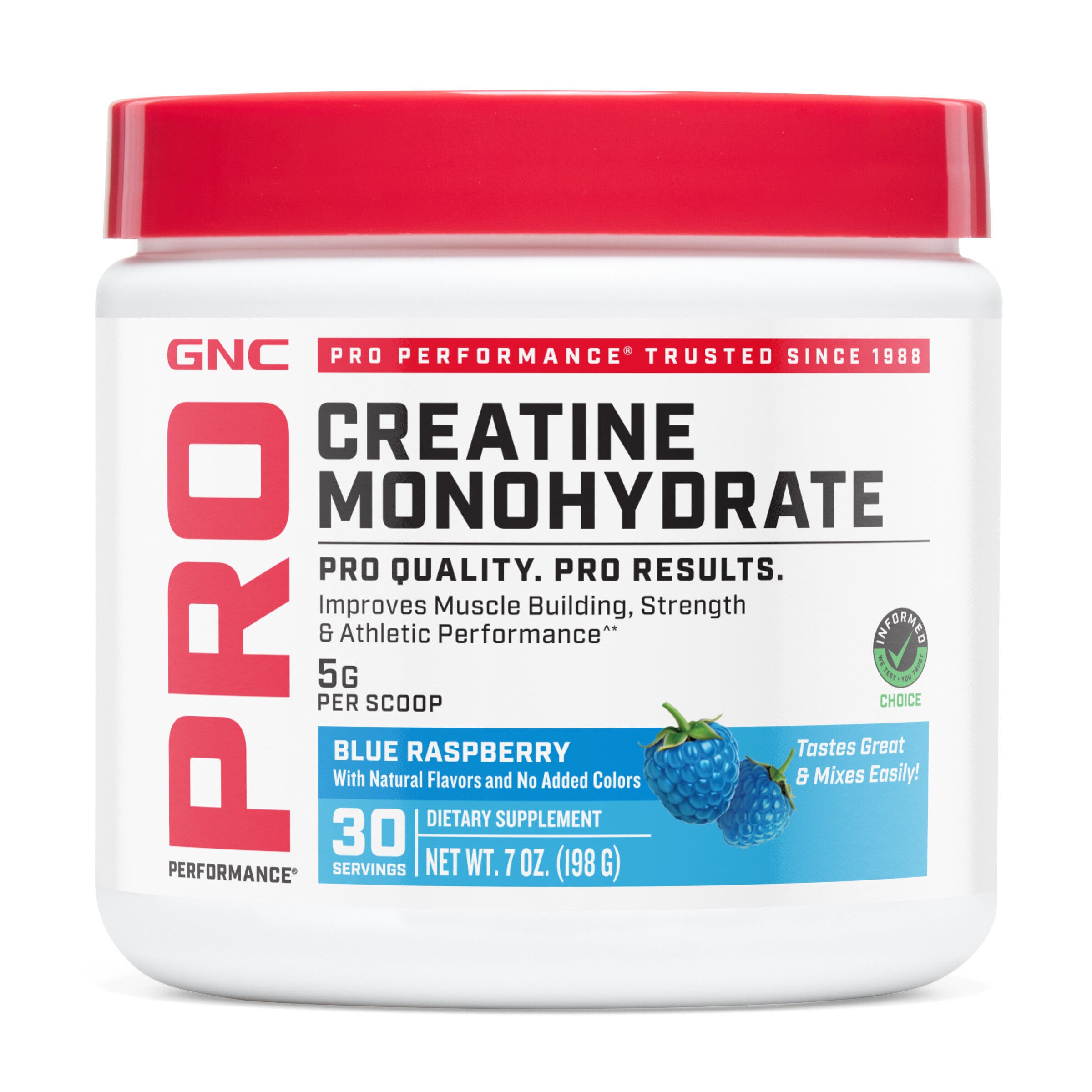 Creatine Monohydrate - Blue Raspberry (30 Servings) | GNC