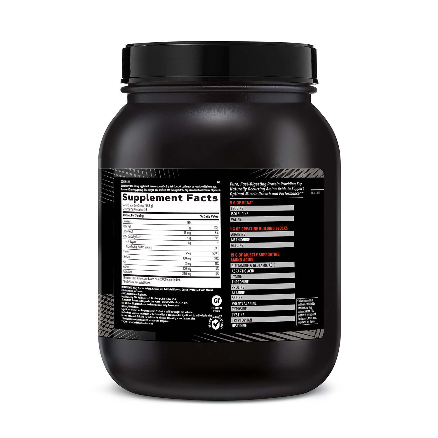GNC AMP Pure Whey Isolate Protein - Chocolate Frosting | GNC