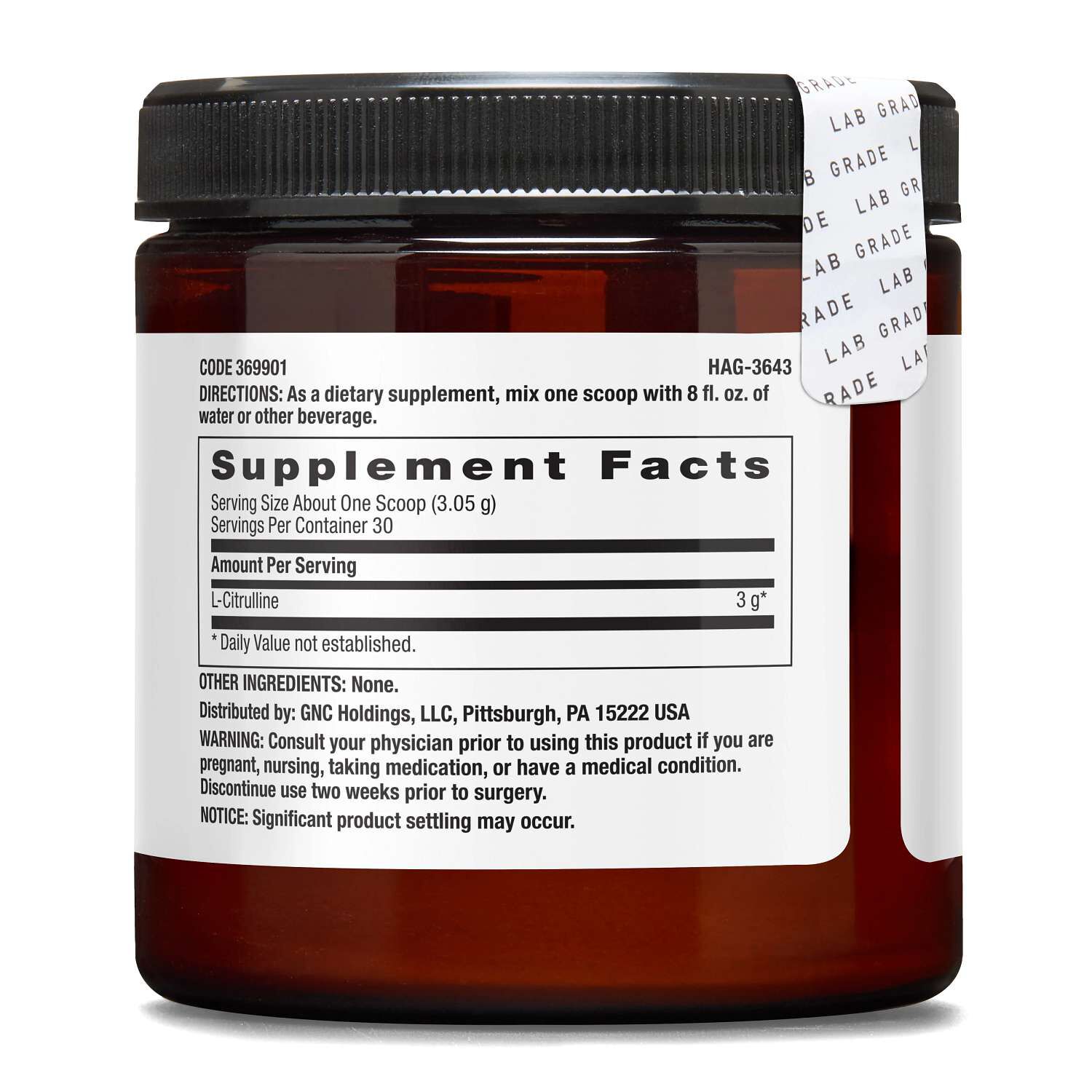 Chemistry Labs&trade; L-Citrulline&nbsp;(30 Servings)  | GNC