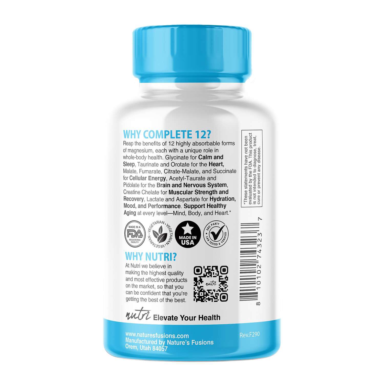 Magnesium Complex - 120 Vegan Capsules (30 Servings)  | GNC