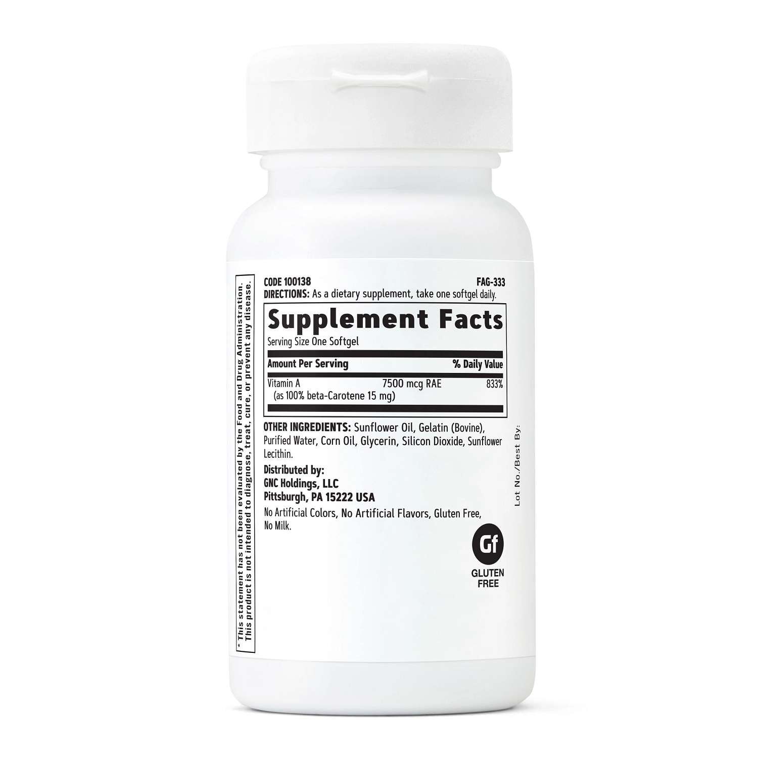 beta-Carotene 15mg - 180 Softgels (180 Servings)  | GNC