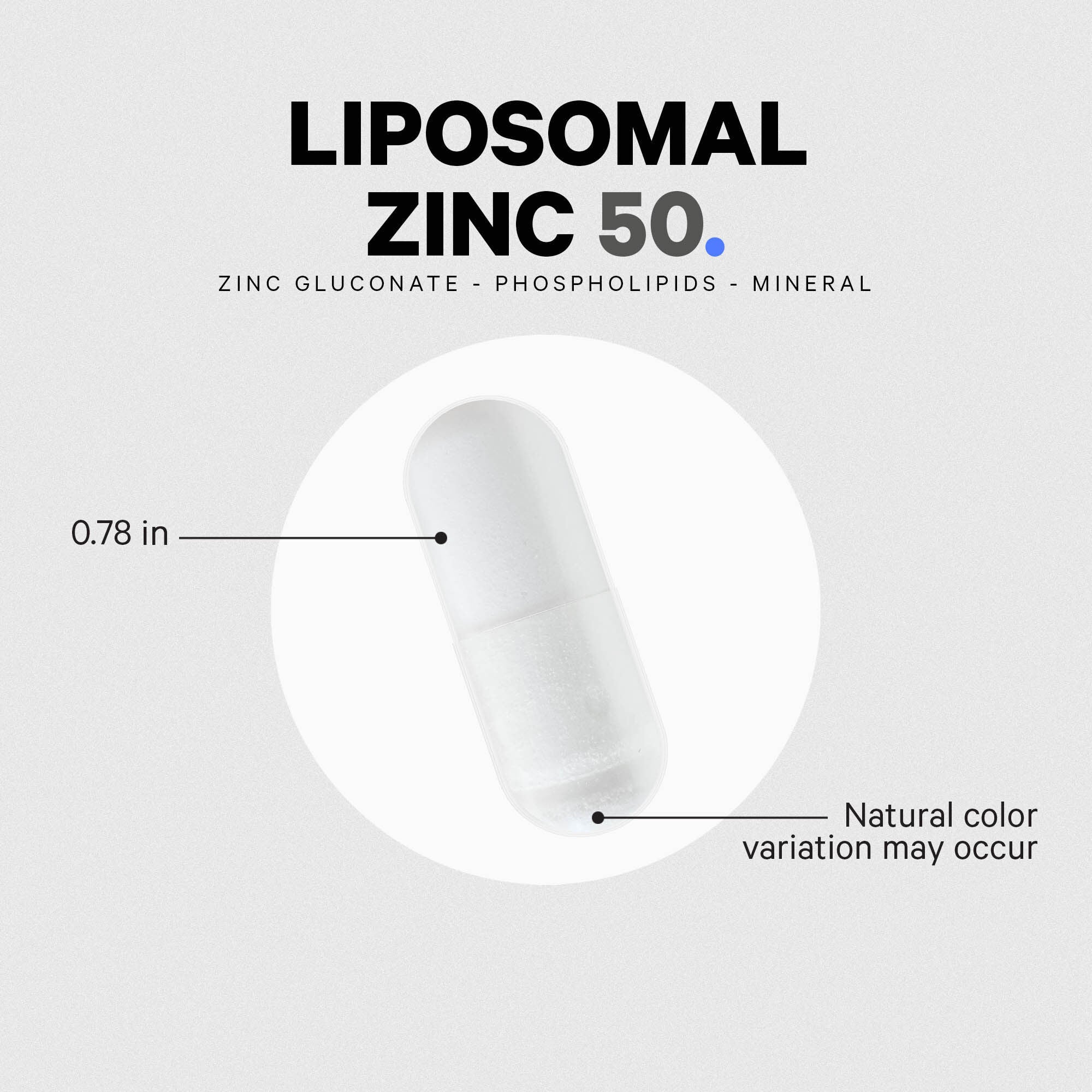 Liposomal Zinc 50+ - 100 Capsules (100 Servings)  | GNC