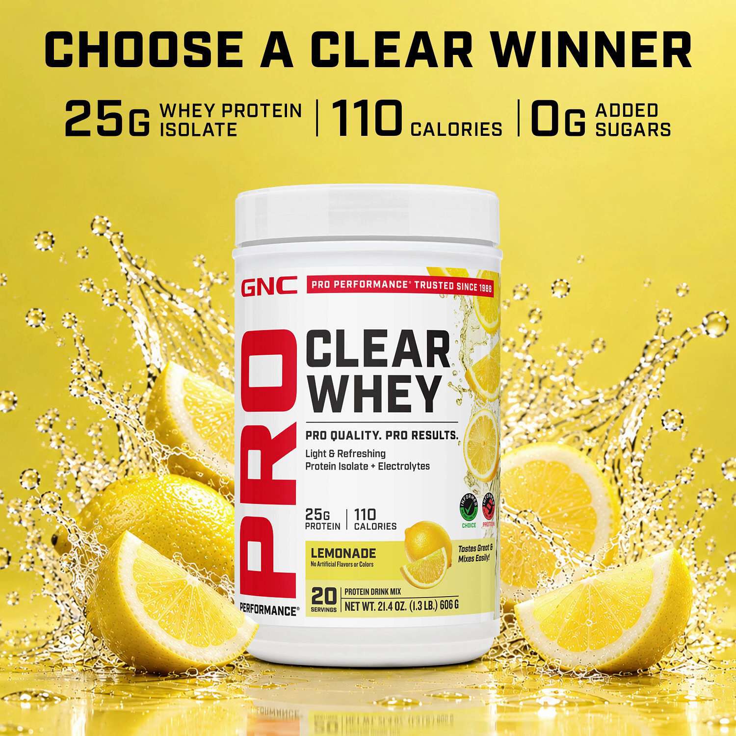 Clear Whey Protein - Lemonade (20 Servings) Lemonade | GNC