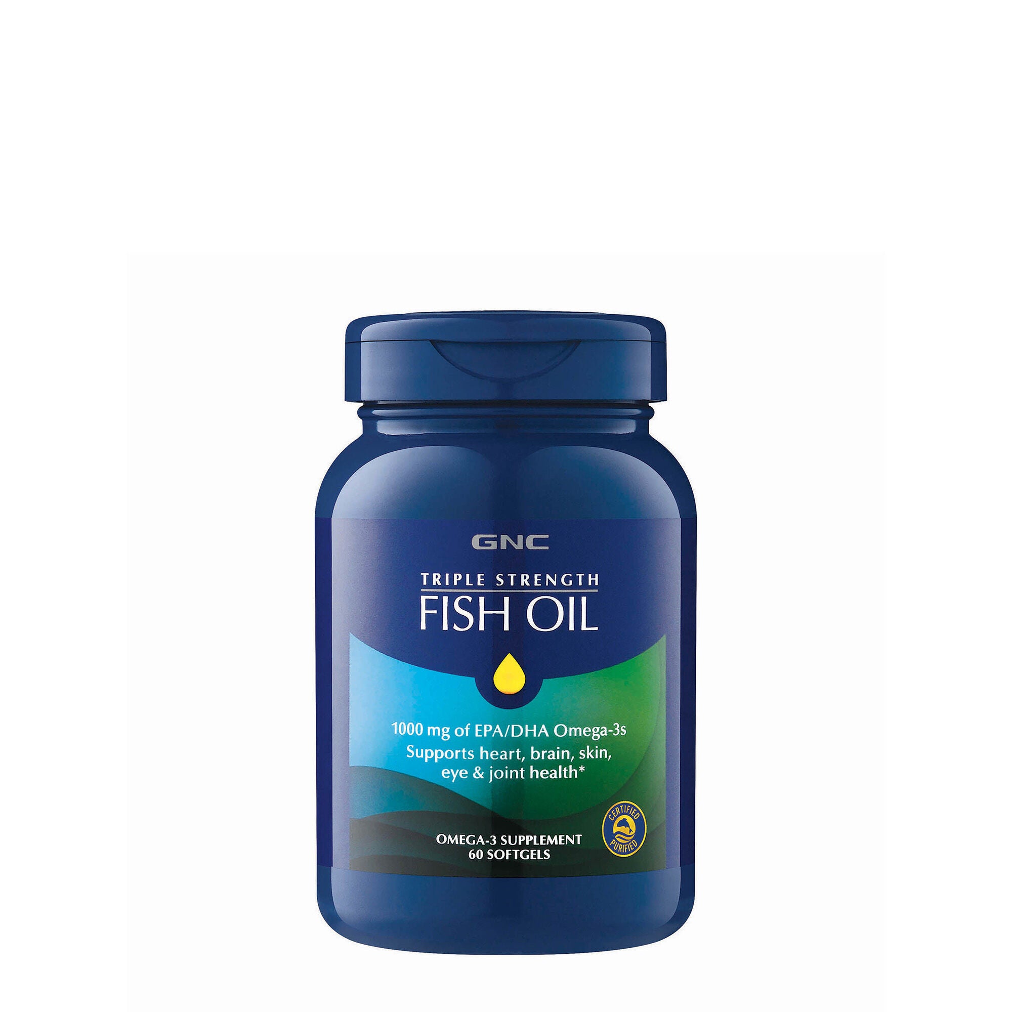 GNC Triple Strength Fish Oil 60 Capsules