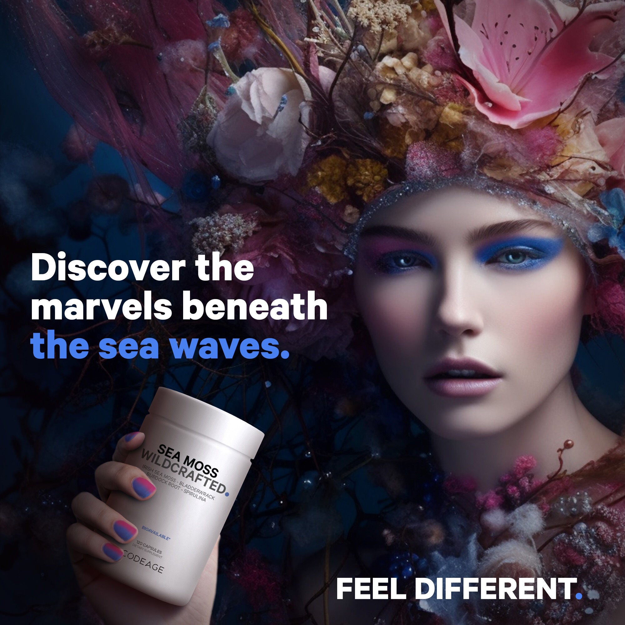 Wildcrafted Sea Moss - 120 Capsules (60 Servings)  | GNC