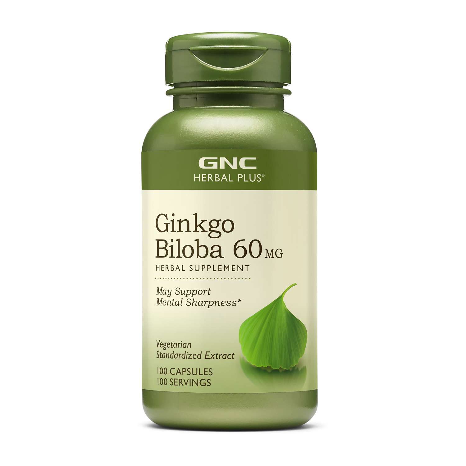 Ginkgo Biloba 60mg - 100 Capsules (100 Servings)  | GNC